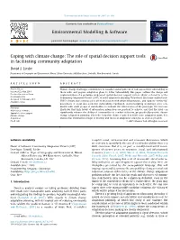 Coping with Climate Change: the Role of Spatial Decision Support Tools in Facilitating Community Adaptation