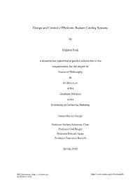 Design and Control of Hydronic Radiant Cooling Systems