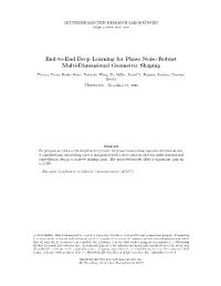 End-To-End Deep Learning for Phase Noise-Robust Multi-Dimensional Geometric Shaping