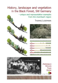 History, Landscape and Vegetation in the Black Forest, SW Germany - Unique and Representative Examples from the Zweribach Region