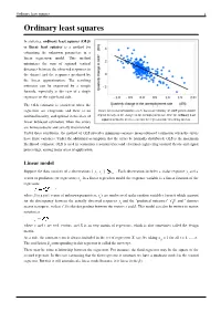 Ordinary Least Squares 1 Ordinary Least Squares