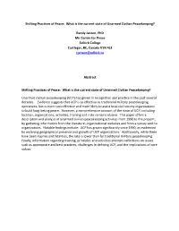 Shifting Practices of Peace: What Is the Current State of Unarmed Civilian Peacekeeping?