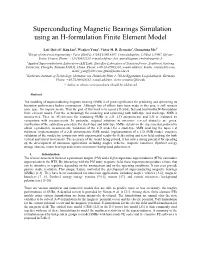 Superconducting Magnetic Bearings Simulation Using an H-Formulation Finite Element Model