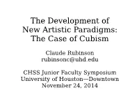 The Development of New Artistic Paradigms: the Case of Cubism