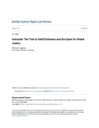 The Trial of Adolf Eichmann and the Quest for Global Justice