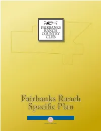 Fairbanks Ranch Specific Plan