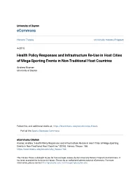 Health Policy Responses and Infrastructure Re-Use in Host Cities of Mega-Sporting Events in Non-Traditional Host Countries