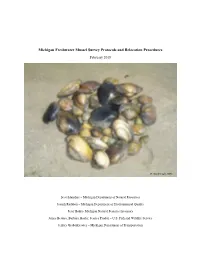 Michigan Freshwater Mussel Survey Protocols and Relocation Procedures