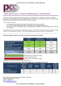 Public Opinion Survey – Devizes and Marlborough – Pewsey Section