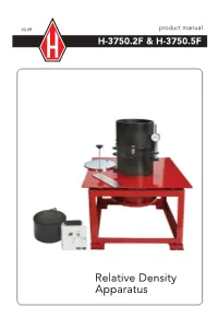 Relative Density Apparatus