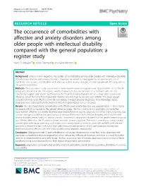 The Occurrence of Comorbidities with Affective and Anxiety Disorders