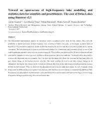 Toward an Open-Access of High-Frequency Lake Modelling and Statistics Data for Scientists and Practitioners