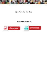 Ajax Form Asp Net Core