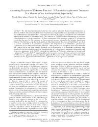 Annotating Enzymes of Unknown Function: N