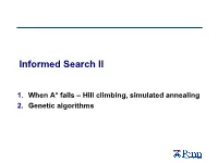Artificial Intelligence 1: Informed Search
