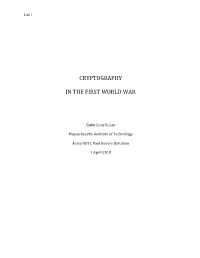 Cryptography in the First World