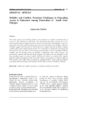 Mobility and Conflict: Persistent Alemayehu D