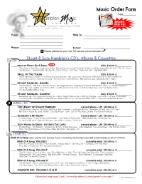 Music Order Form Date______
