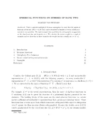 Spherical Functions on Spheres of Rank Two