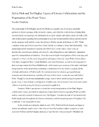Sylvia Plath and Ted Hughes: Layers of Literary Collaboration and The