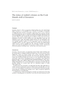 The Status of Seabird Colonies on the Cook Islands Atoll of Suwarrow