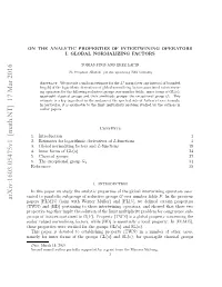 Arxiv:1603.05475V1 [Math.NT]