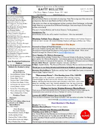 Bayit BULLETIN