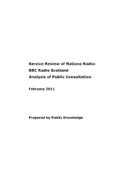BBC Radio Scotland Analysis of Public Consultation