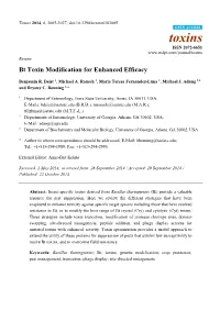 Bt Toxin Modification for Enhanced Efficacy