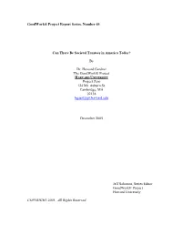 Can There Be Societal Trustees in America Today?