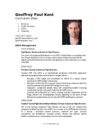 Geoffrey Paul Kent Curriculum Vitae