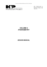 Manual on Hydrometry