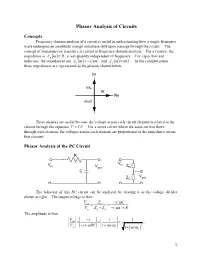Phasor Analysis of Circuits