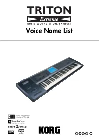 TRITON Extreme Voice Name List