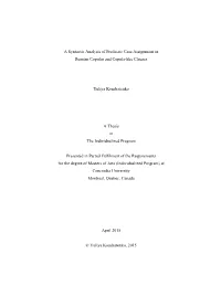 A Syntactic Analysis of Predicate Case Assignment in Russian Copular and Copula-Like Clauses Yuliya Kondratenko a Thesis In