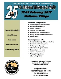 Enquiries To: Vccrally@Gmail.Com Ph: 07-8567-238 Or 0274-230-608