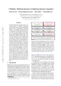 Musique: Multi-Hop Questions Via Single-Hop Question Composition