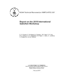 Report on the 2018 International Sablefish Workshop