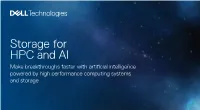 Storage for HPC and AI