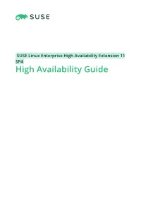 SUSE Linux Enterprise High Availability