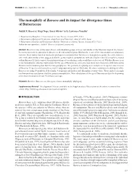 The Monophyly of Bursera and Its Impact for Divergence Times of Burseraceae