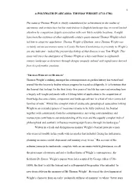 A Polymath in Arcadia: Thomas Wright (1711-1786)