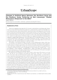 Changes in Political Space Between the Northern Song