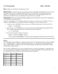 CS 170 Section 003 HW4 – Fall 2013 Part I