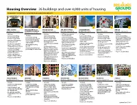 Housing Overview 26 Buildings and Over 4,000 Units of Housing