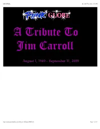 JIM CARROLL 10/1/09 Thu 10/1, 9:51 PM