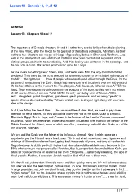 Lesson 10 - Genesis 10, 11, & 12