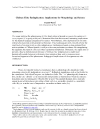Chilean Clitic Reduplication: Implications for Morphology and Syntax