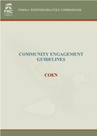 Community Engagement Guidelines Coen