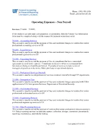 Operating Expenses – Non-Payroll